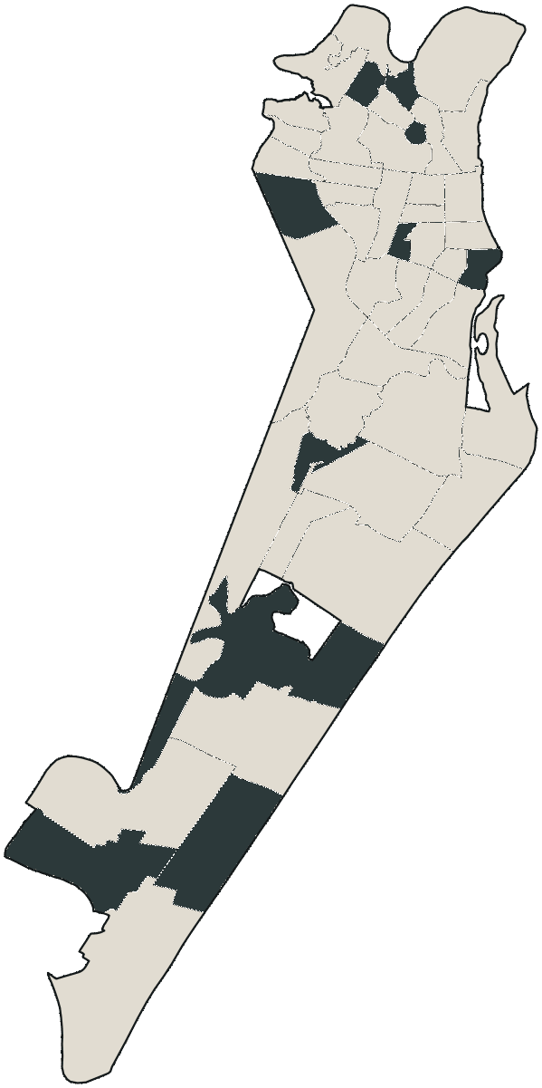Mapa de Aracaju com o partido mais votado em cada bairro para Governador, 2026