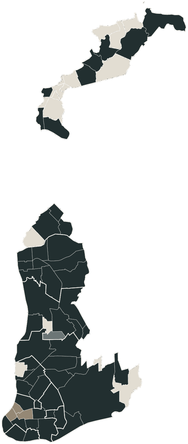 Mapa de Belém com o partido mais votado em cada bairro para Deputado estadual, 2026