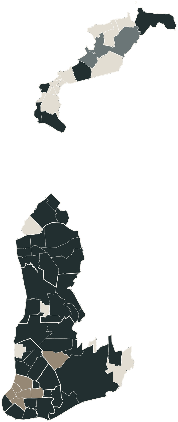 Mapa de Belém com o partido mais votado em cada bairro para Deputado federal, 2026
