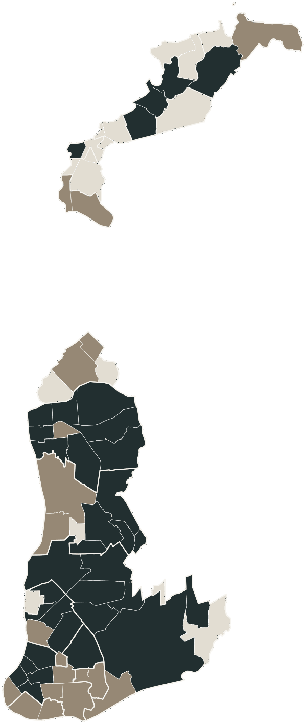 Mapa de Belém com o partido mais votado em cada bairro para Governador, 2026