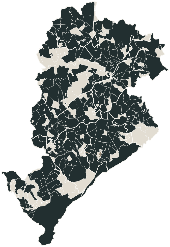 Mapa de Belo Horizonte com o partido mais votado em cada bairro para Deputado federal, 2026