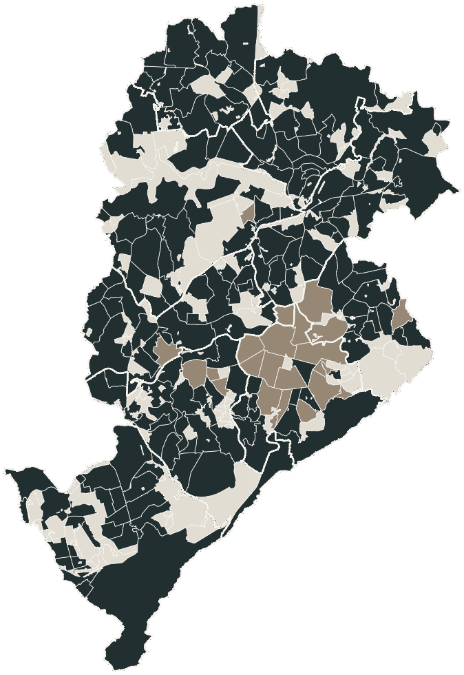 Mapa de Belo Horizonte com o partido mais votado em cada bairro para Governador, 2026