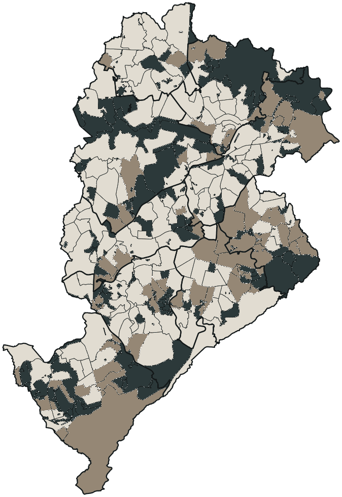Mapa de Belo Horizonte com o candidato a presidente mais votado em cada bairro, 2022