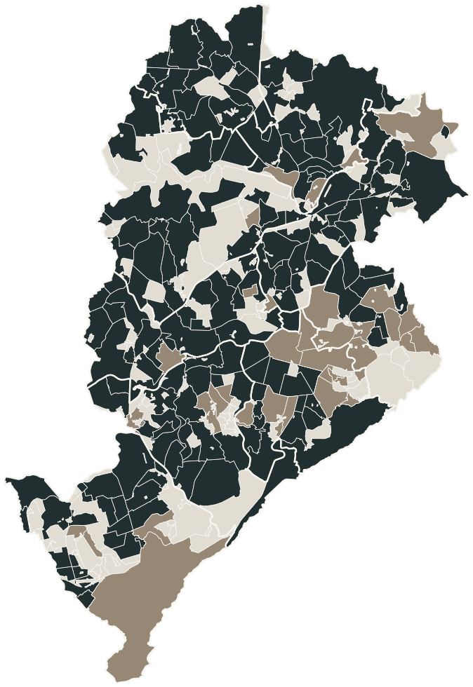 Mapa de Belo Horizonte com o candidato a presidente mais votado em cada bairro, 2026