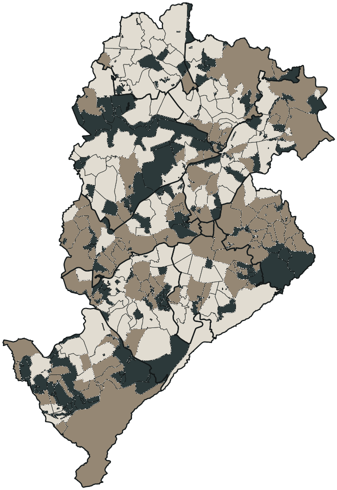 Mapa de Belo Horizonte com o partido mais votado em cada bairro para Senado (2 vagas), 2026