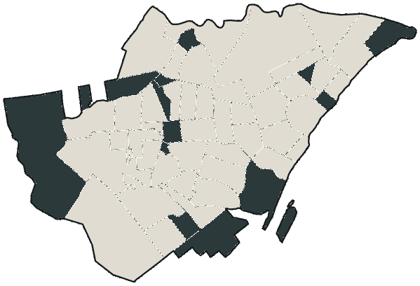 Mapa de Boa Vista com o partido mais votado em cada bairro para Governador, 2026