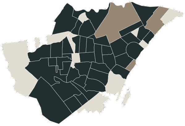 Mapa de Boa Vista com o partido mais votado em cada bairro para Senado (2 vagas), 2026