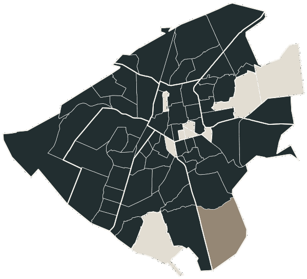 Mapa de Campo Grande com o partido mais votado em cada bairro para Deputado estadual, 2026