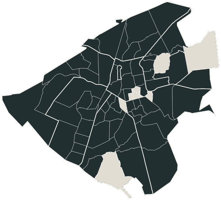 Mapa de Campo Grande com o candidato a presidente mais votado em cada bairro, 2018
