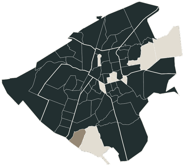 Mapa de Campo Grande com o candidato a presidente mais votado em cada bairro, 2026