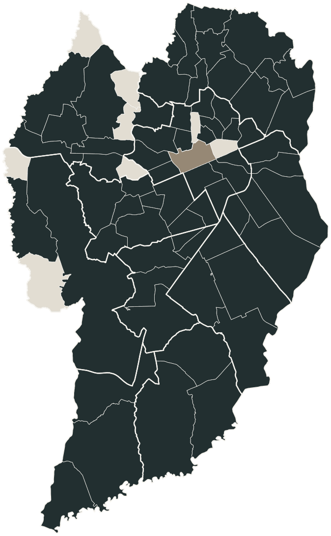 Mapa de Curitiba com o candidato a presidente mais votado em cada bairro, 2026