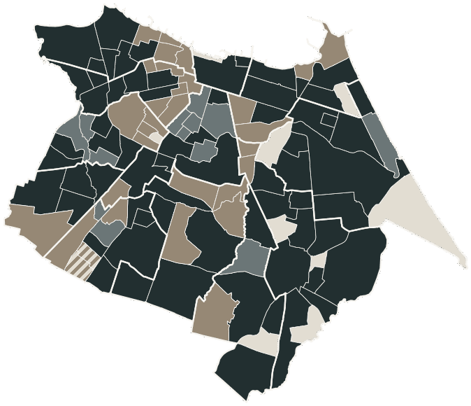 Mapa de Fortaleza com o partido mais votado em cada bairro para Deputado estadual, 2026