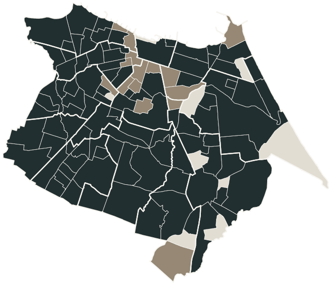 Mapa de Fortaleza com o partido mais votado em cada bairro para Governador, 2026