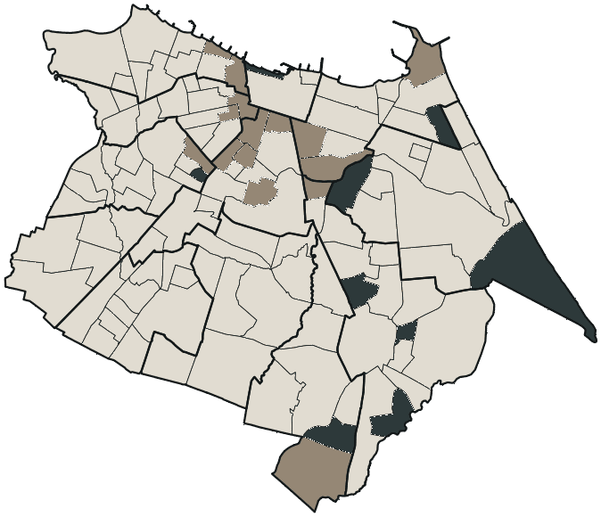 Mapa de Fortaleza com o partido mais votado em cada bairro para Governador, 2026