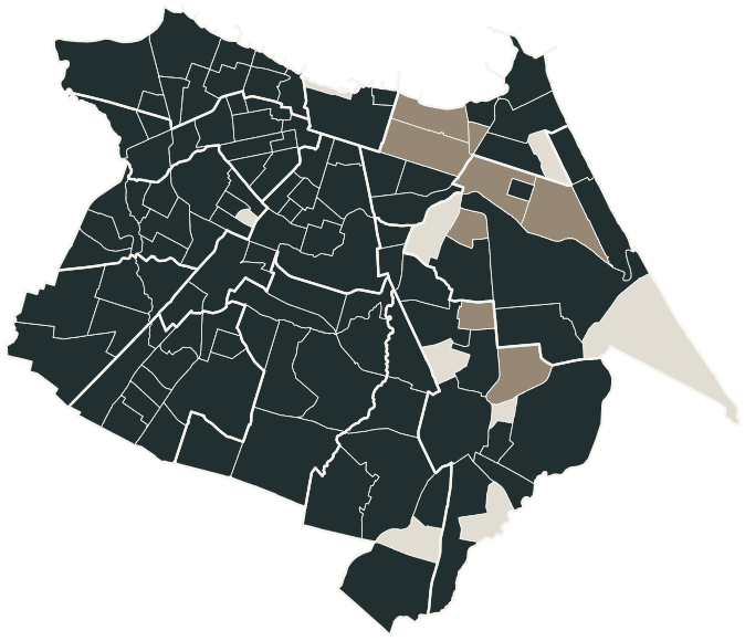 Mapa de Fortaleza com o candidato a presidente mais votado em cada bairro, 2026