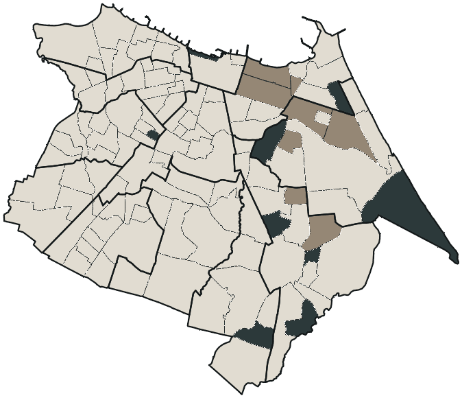 Mapa de Fortaleza com o candidato a presidente mais votado em cada bairro, 2026