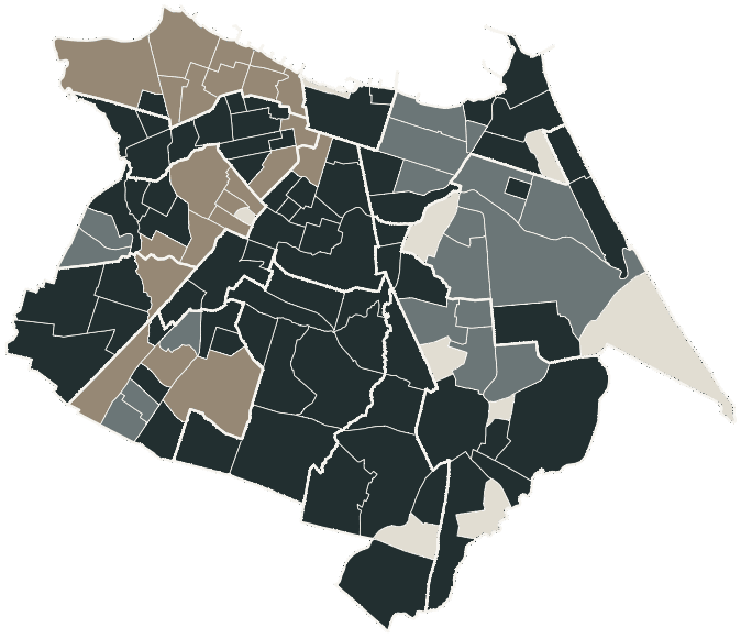 Mapa de Fortaleza com o partido mais votado em cada bairro para Senado (2 vagas), 2026