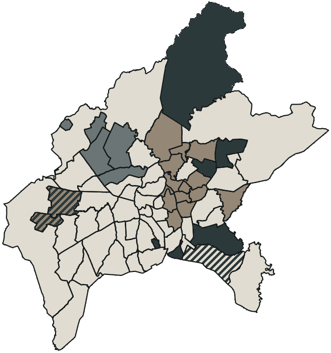 Mapa de Goiânia com o partido mais votado em cada subdistrito para Deputado estadual, 2026
