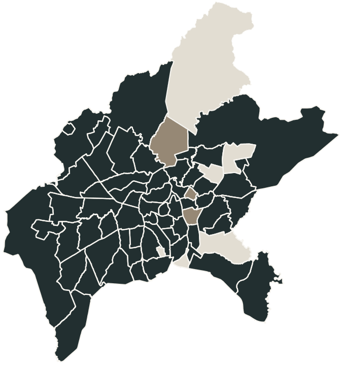 Mapa de Goiânia com o partido mais votado em cada subdistrito para Deputado federal, 2026