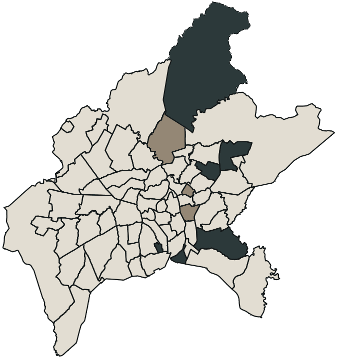 Mapa de Goiânia com o partido mais votado em cada subdistrito para Deputado federal, 2026