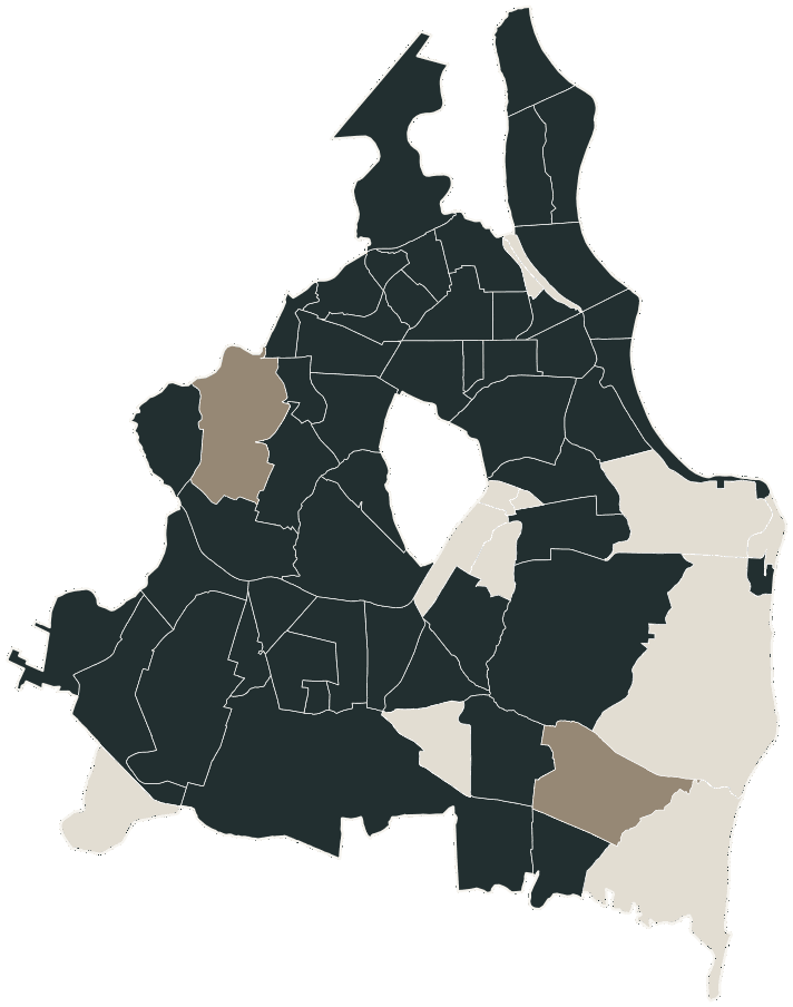 Mapa de João Pessoa com o candidato a presidente mais votado em cada bairro, 2018