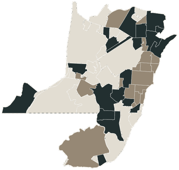 Mapa de Macapá com o partido mais votado em cada bairro para Deputado estadual, 2026