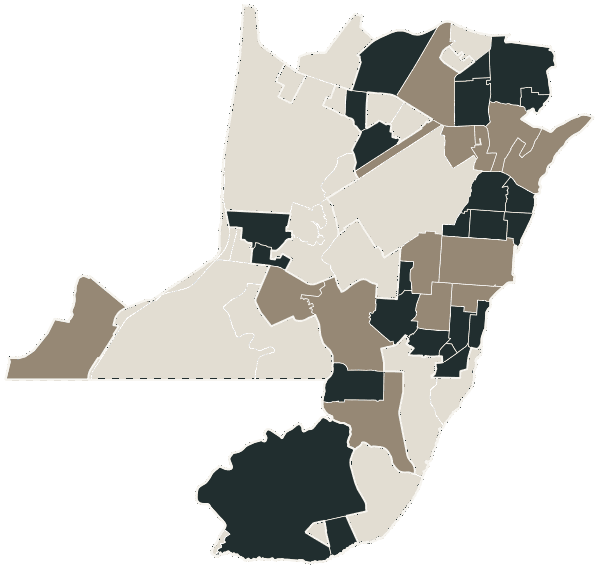 Mapa de Macapá com o partido mais votado em cada bairro para Deputado federal, 2026