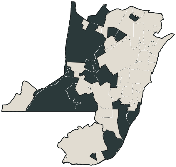 Mapa de Macapá com o partido mais votado em cada bairro para Senado (2 vagas), 2026