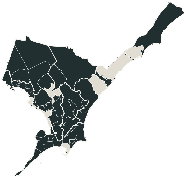 Mapa de Maceió com o partido mais votado em cada bairro para Governador, 2026