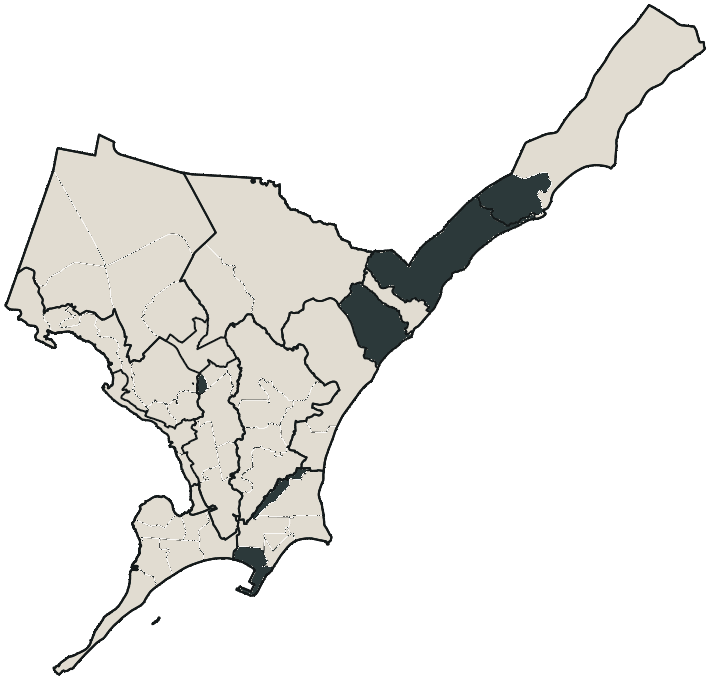 Mapa de Maceió com o candidato a presidente mais votado em cada bairro, 2018