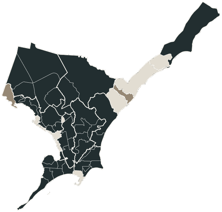 Mapa de Maceió com o candidato a presidente mais votado em cada bairro, 2022