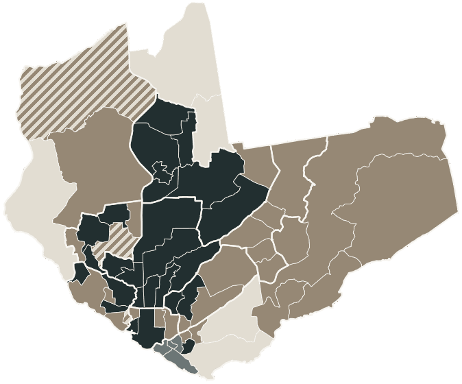 Mapa de Manaus com o partido mais votado em cada bairro para Deputado estadual, 2026