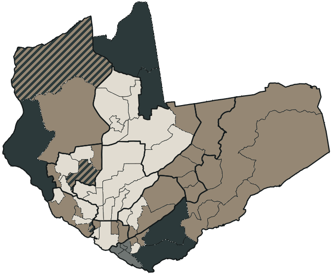 Mapa de Manaus com o partido mais votado em cada bairro para Deputado estadual, 2026