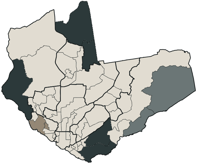 Mapa de Manaus com o partido mais votado em cada bairro para Deputado federal, 2026