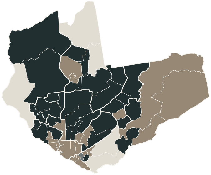 Mapa de Manaus com o partido mais votado em cada bairro para Governador, 2026