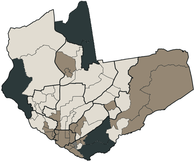Mapa de Manaus com o partido mais votado em cada bairro para Governador, 2026