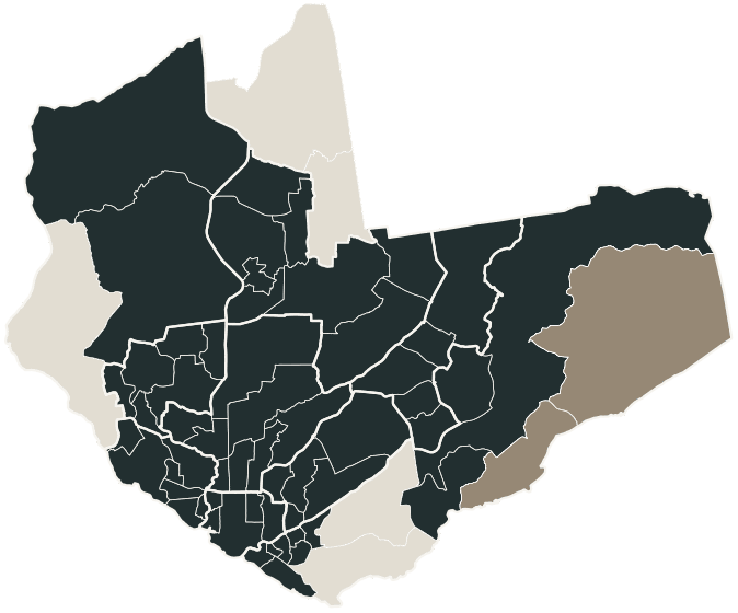 Mapa de Manaus com o candidato a presidente mais votado em cada bairro, 2018
