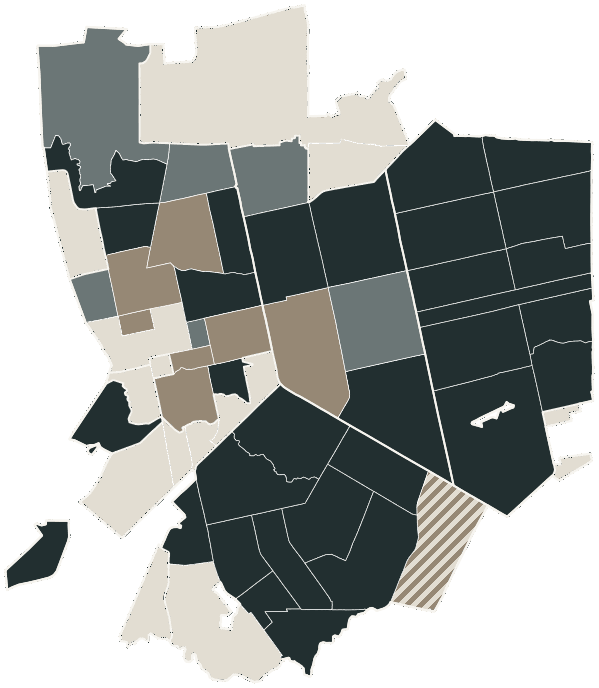 Mapa de Porto Velho com o partido mais votado em cada bairro para Deputado estadual, 2026