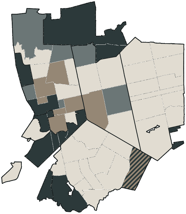Mapa de Porto Velho com o partido mais votado em cada bairro para Deputado estadual, 2026