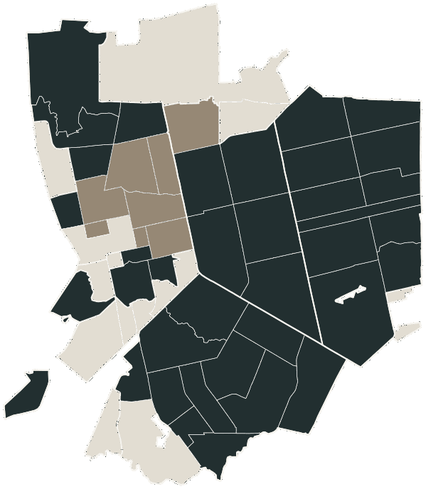Mapa de Porto Velho com o partido mais votado em cada bairro para Deputado federal, 2026