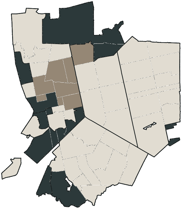 Mapa de Porto Velho com o partido mais votado em cada bairro para Deputado federal, 2026
