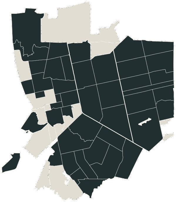 Mapa de Porto Velho com o partido mais votado em cada bairro para Governador, 2026