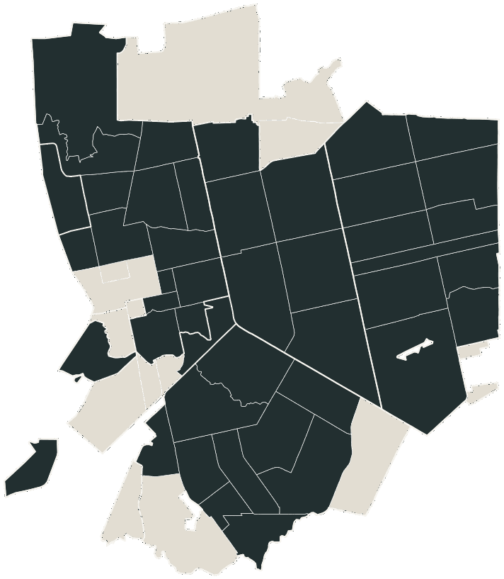 Mapa de Porto Velho com o candidato a presidente mais votado em cada bairro, 2018