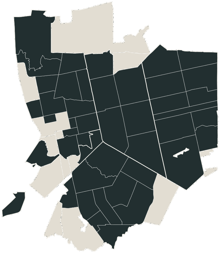 Mapa de Porto Velho com o candidato a presidente mais votado em cada bairro, 2022