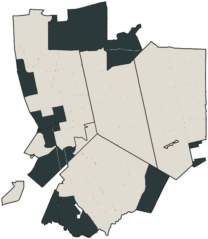 Mapa de Porto Velho com o candidato a presidente mais votado em cada bairro, 2022