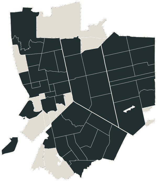 Mapa de Porto Velho com o partido mais votado em cada bairro para Senado (2 vagas), 2026