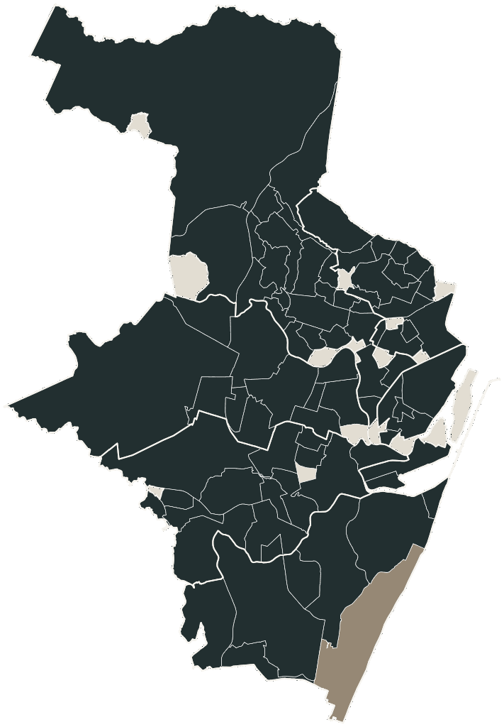 Mapa de Recife com o candidato a presidente mais votado em cada bairro, 2022