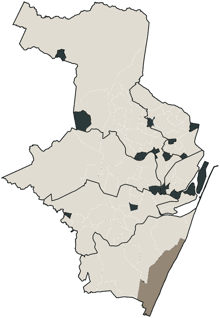 Mapa de Recife com o candidato a presidente mais votado em cada bairro, 2022