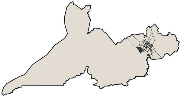 Mapa de Rio Branco com o partido mais votado em cada bairro para Deputado federal, 2026