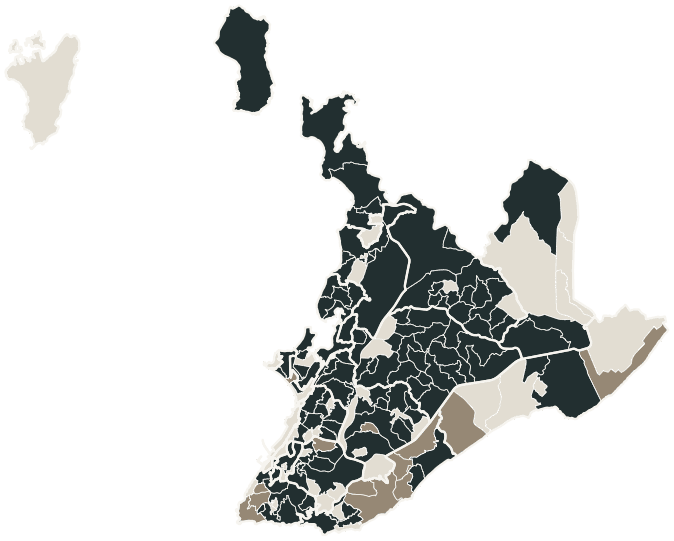 Mapa de Salvador com o candidato a presidente mais votado em cada bairro, 2018